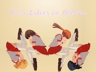 Quattro gigli in bloom