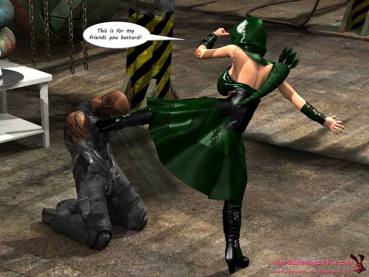 Green Arrow Cartoon Nude - MrBunnyArt] miss green arrow vs cain (Green Arrow) [English ...