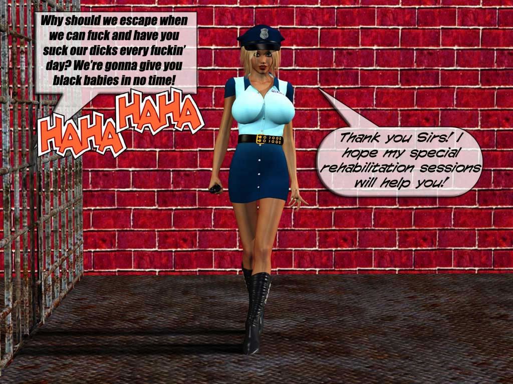 Harde tijd met Officer whitebread interracial 3d Comic
