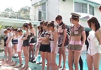 Awesome asian groupsex fun with costume teens - 8 min HD