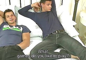 SEX GAMES...Andrei Karenin shows Rhys Jagger how to play...