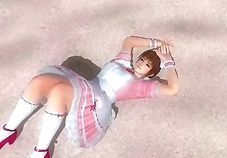 Dead or alive 5 Kasumi hot maid in miniskirt upskirt panty & butt flashing!