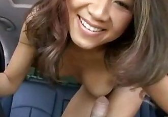 Asian Girl Reverse Cock In Car POV - 10 min