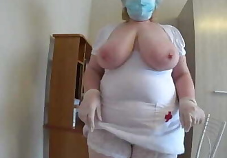 mature nurse with huge tits, lesbian POV