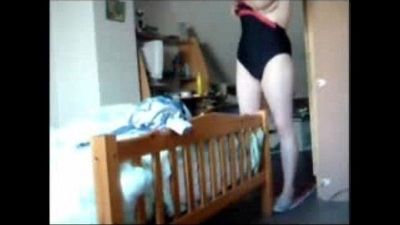 Watch my fully nude cute mom inserting tampon. Hidden cam - 1 min 8 sec