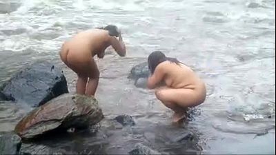 2992477 two indian mature womens bathing in river naked - 1 min 24 sec
