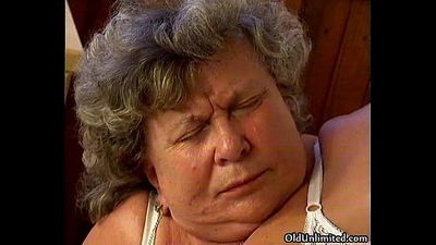 Horny grandma loves sucking some young - 5 min