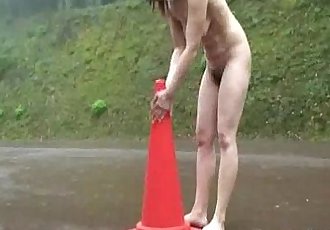 Gigantic cone fuck on a public street - 7 min