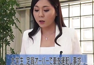 Asian News Reader Fingered While On Cam - 12 min