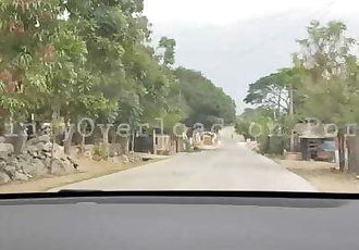 caldo pinay Auto Pompino mentre Avendo un strada Viaggio a loro provincia