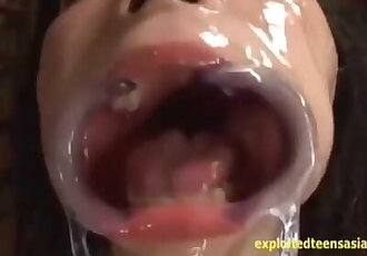 JAV Idol Ai Gets Extreme Deep Throat Mouth Brace Bukkake then Piss in Mouth