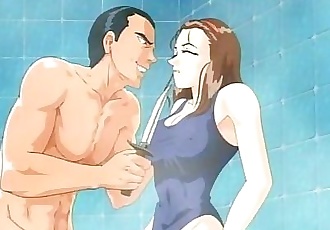 Duschen Anime Küken bekommt im Besitz 6 min