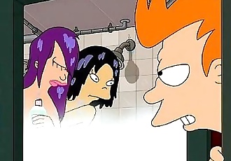 Futurama Hentai - Shower threesome - 8 min