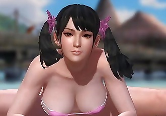 Dead or Alive 5 1.09BH - Momijis Stretch on the Beach 2 w/ Sexy Outfits