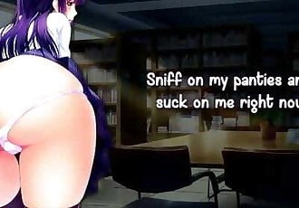 Pervy Girl Sits on you in the Library