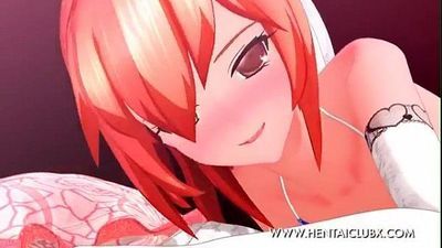 anime girls Futanari Girl Hikari Summer Masturbation 3D nude - 6 min
