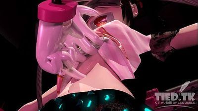 3D Anime Girl Belly Navel Tickled - TIED.TK - 10 min