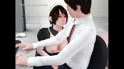 Anime Śnieżka Dając Sex oralny w jej szef 5 min