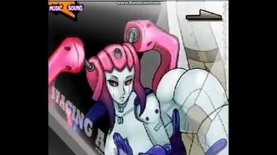 Robot girl with Pink Hair. - 1 min 43 sec