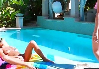 Hot and Mean Sexy LesbiansEating Pussy By The Pool with Ariana Marie & Whitney Westgate- free