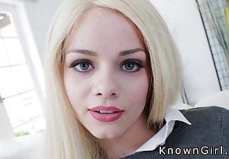 cienki Blondynka Student Piękno fuckshd