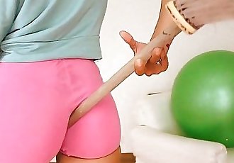 BEST ASS EVER! Latina Babe Wearing Ultra Tight Shorts! OMG! - 55 sec HD