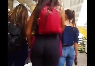 candid voyeur perfect ass in leggings Latina teen