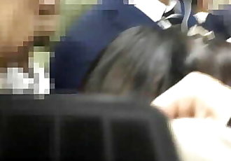 Japanese schoolgirl boards train for real chikan experience 3 min HD