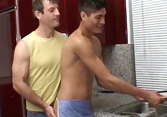 Adorable Asian twink pleasures an eager daddy