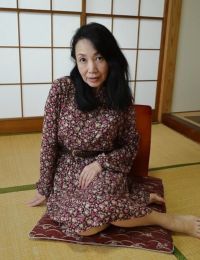 Close up hairy pussy shots of mature Asian lady Tsuyako Miyataka