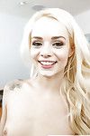 Thin blonde female Elsa Jean fucking large cock on teacher\'s desk - part 2