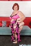 Naughty redhead BBW Sweet Cheeks exposes her extremely fat body