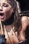 Naughty chick Abella Danger having labia lips clapped and stretched - part 2