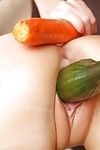 Pornstar Lauryn May inserting veggies in twat and fist into filthy asshole - part 2