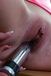 Office blonde babe Lexie amazing pussy fingering solo plat at work