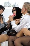 Tatiana Milovani has fully clothed lesbian threesome with her friends - part 2