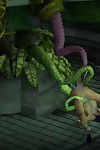 3d busty babe gets hard fucked by a plant with big tentacles - part 754