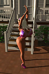 Большой сиськи сексуальная Д Блондинка играючи зачистки офф ее Бикини - часть 371