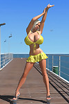 sexy D bikini blonde Chaudasse montre Son grand Seins sur l' pier - PARTIE 427