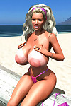 Nude sexy 3d beach blonde with large boobs - part 337