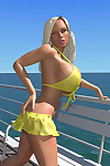busty D Blondynka Kochanie pokazuje jej ogromny Cycki pod bikini na świeżym powietrzu - część 472