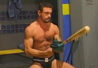 Horny coach fucked in the ass by a young stud in the locker room