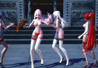 3D MMD Chinese and Japanese Girls - China Cyber