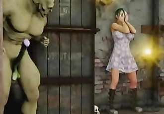 3D Girls vs Orc and Werewolf 3 min