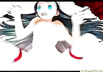 3d shemale Hentai krijgt zuigen haar haan en tittyfucking :Door: Anime