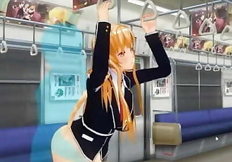 ดาบ งานศิลปะ ออนไลน์ hentai, asuna Yuuki ระยำ บ รถไฟ