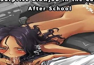asmr hentai Überraschung Blowjob Nach Schule in die Auto