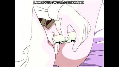 rosa de pelo Hentai Adolescente masturbándose 6 min
