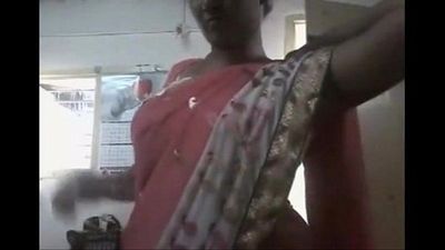 1012 Aunty stripping saree self made - 3 min