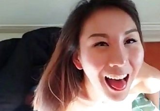 Süß Cum Gesicht der Meine Asiatische girlfrined Liu 12 min